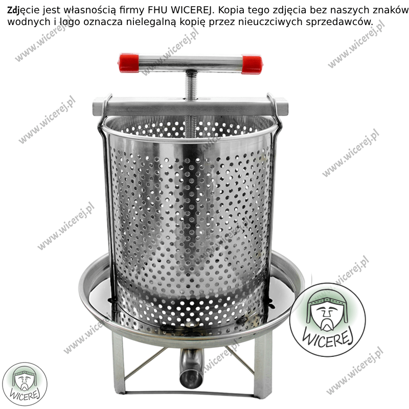 Prasa ręczna do wosku, odsklepin i owoców nierdzewna praska wyciskarka Jaśliska - zdjęcie 1