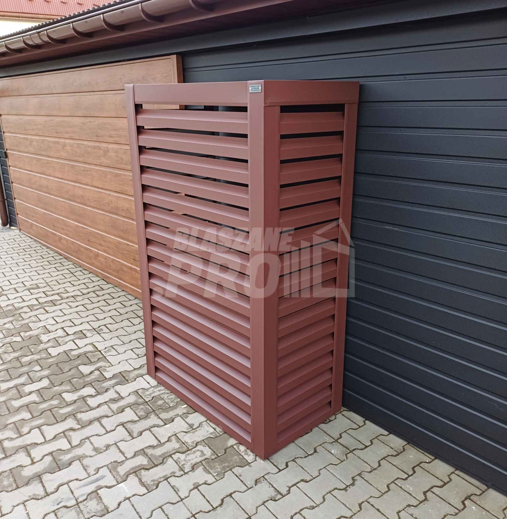 Osłona pompy ciepła 80x40x190 cm ciemny brąz GP318 Sopot - zdjęcie 3