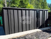 Domek ogrodowy 4,5x2,5 m brama 2x okno  blacha na rąbek - dach GP756 Kostrzyn nad Odrą - zdjęcie 3