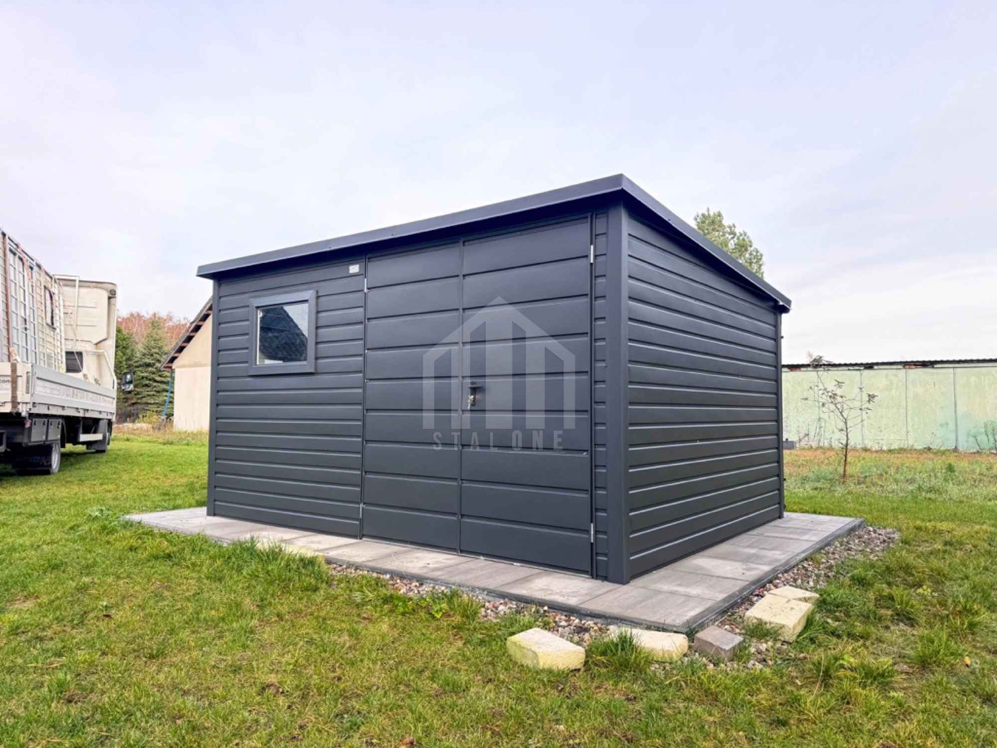 Schowek domek ogrodowy 4x3 m brama 2 x okno dach rynna SO180 Sanok - zdjęcie 3