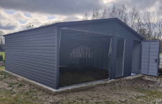 Garaż blaszany 6x5,8m Brama uchylna drzwi okno blachodachówka TS1145 Kalisz - zdjęcie 6