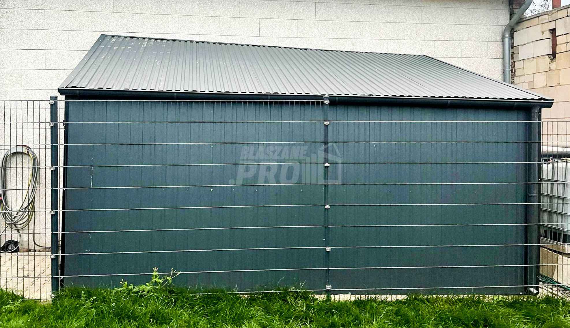 Domek Ogrodowy Garaż  2x5 Brama dwuskrzydłowa + drzwi  spad w bok GP92 Września - zdjęcie 4