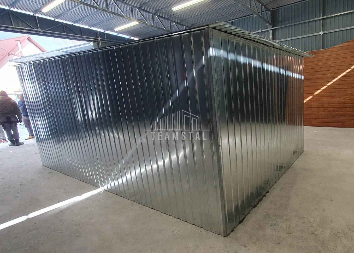 Garaż blaszany 3x5m - brama dwuskrzydłowa - ocynk - dach TS1097 Białystok - zdjęcie 8