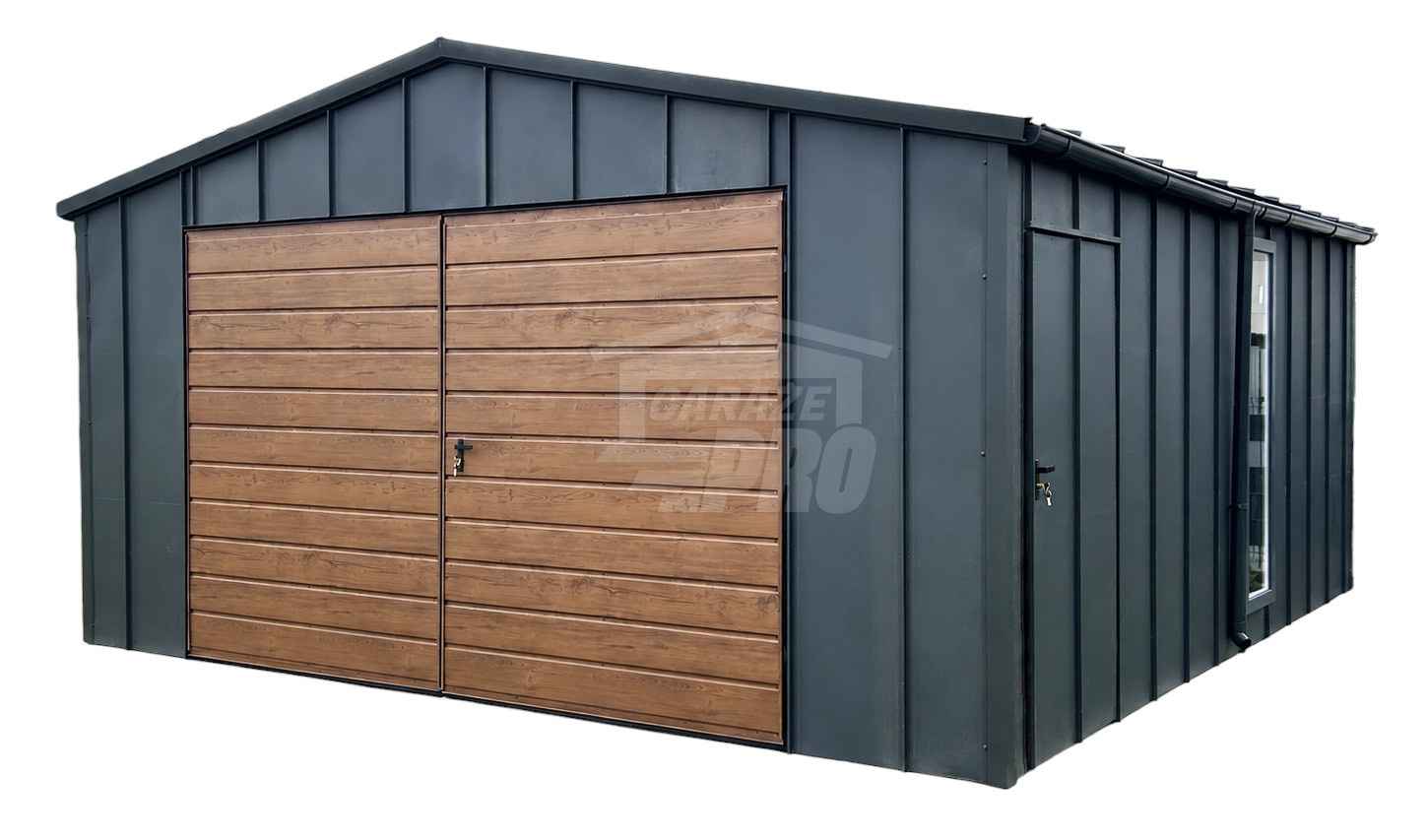 Garaż blaszany 5x6 m brama 2x okno blacha na rąbek dach rynny GP743 Lubin - zdjęcie 1
