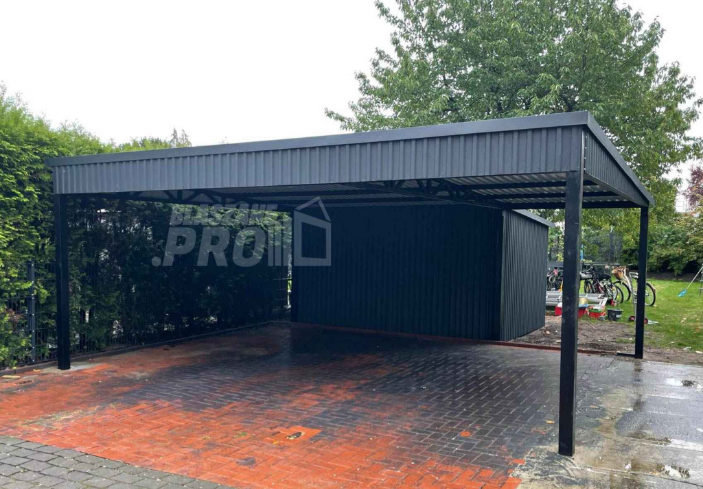 Wiata samochodowa 6x5 + pomieszczenie gospodarcze GP168 Gdańsk - zdjęcie 5