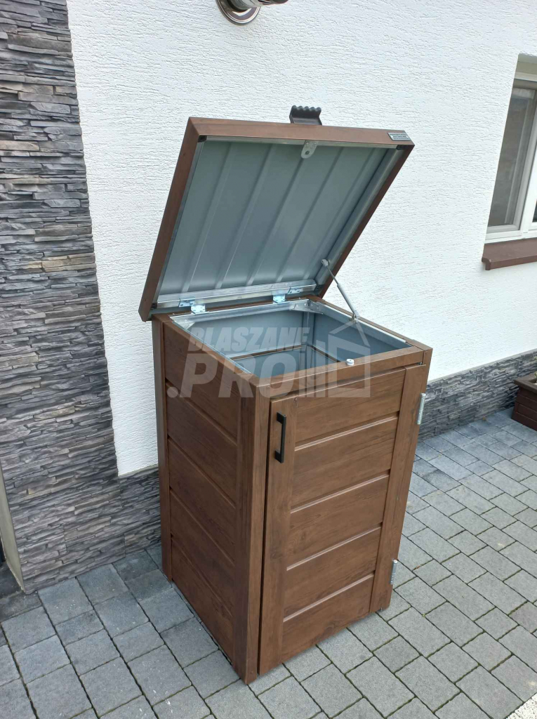 Zabudowa kosza na śmieci wiata śmietnikowa  60x65x110 cm 1x120L GP333 Tychy - zdjęcie 4