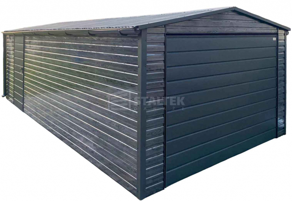 Garaż blaszany 4X7m –  brama – drzwi - dach rynny  ST229 Zielona Góra - zdjęcie 1
