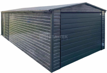 Garaż blaszany 4X7m –  brama – drzwi - dach rynny  ST229
