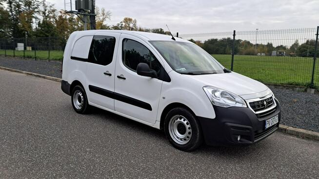 Peugeot Partner Long Tempomat 1.6HDi 2017r Klima Hak Czujniki Ekran Pabianice - zdjęcie 2