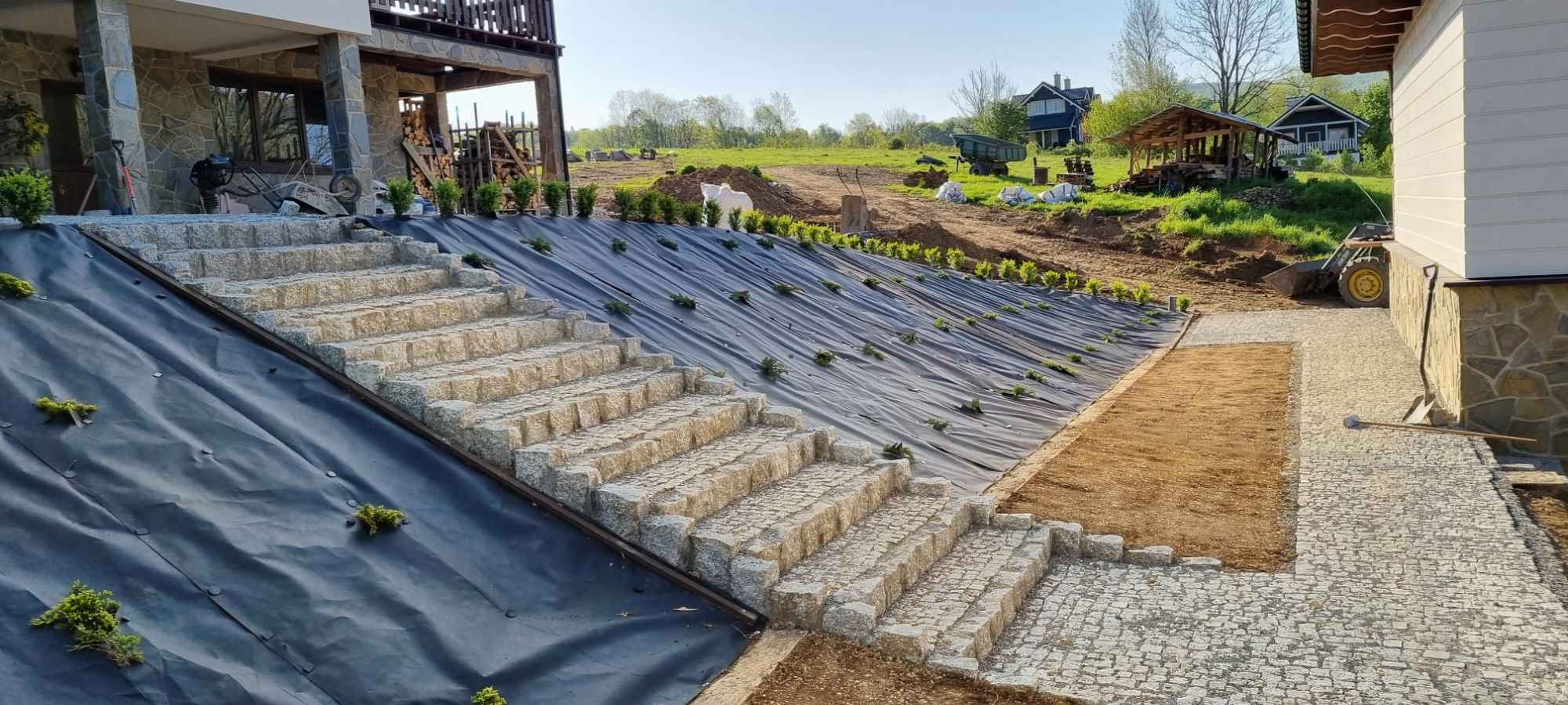 Układanie kostki brukowej | Schody | Granit | Minikoparka Krosno - zdjęcie 8