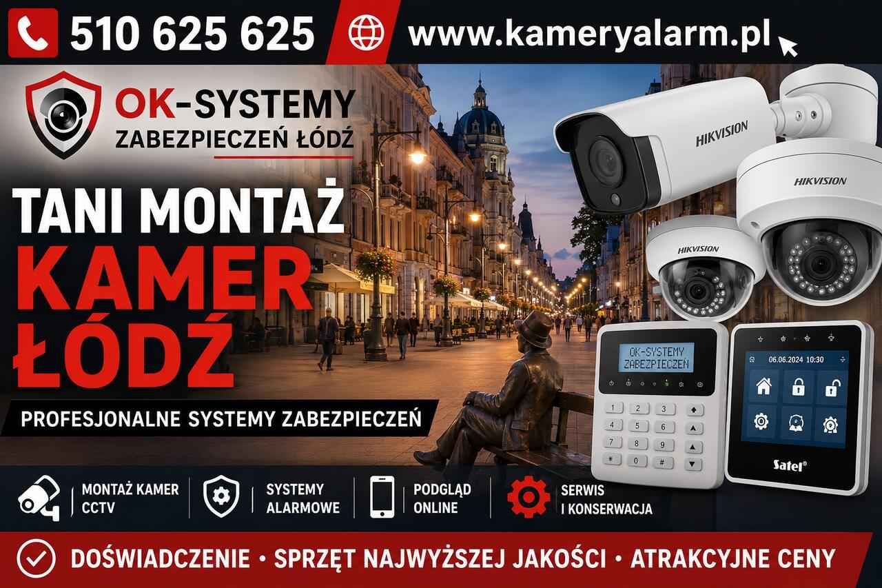 Tani montaż kamer Łódź – Monitoring Domu, Firmy, Działki, Sklepu, CCTV Widzew - zdjęcie 1