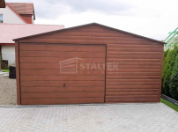 Garaż blaszany 5x5 Brama uchylna drewnopodobny Dach dwuspadowy ST117 Słupsk - zdjęcie 3