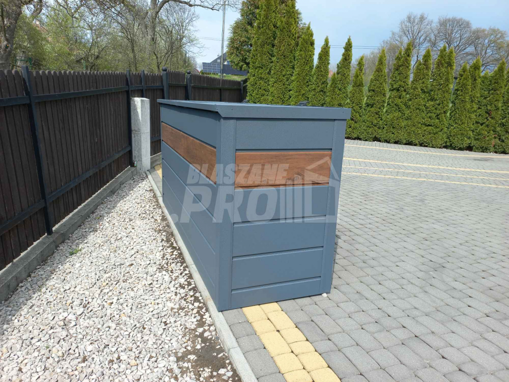 Zabudowa koszy na śmieci wiata śmietnikowa 275x80x120 cm 4x240L GP337 Bełchatów - zdjęcie 5