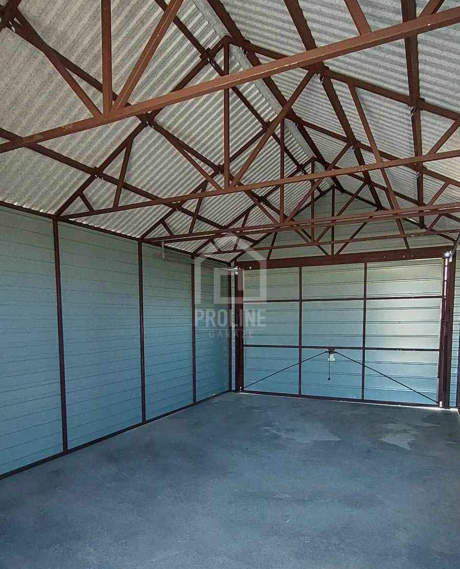 Garaż blaszany 3x5 - Brama uchyl drzwi okno  rynny dach dwuspad PLG122 Olsztyn - zdjęcie 5