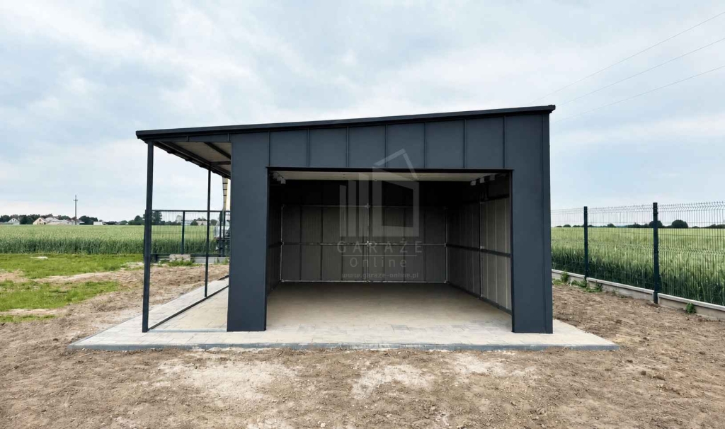Garaż blaszany 4x6 m wiata 1m brama drzwi okno dach rynny ID1286 Gniezno - zdjęcie 6