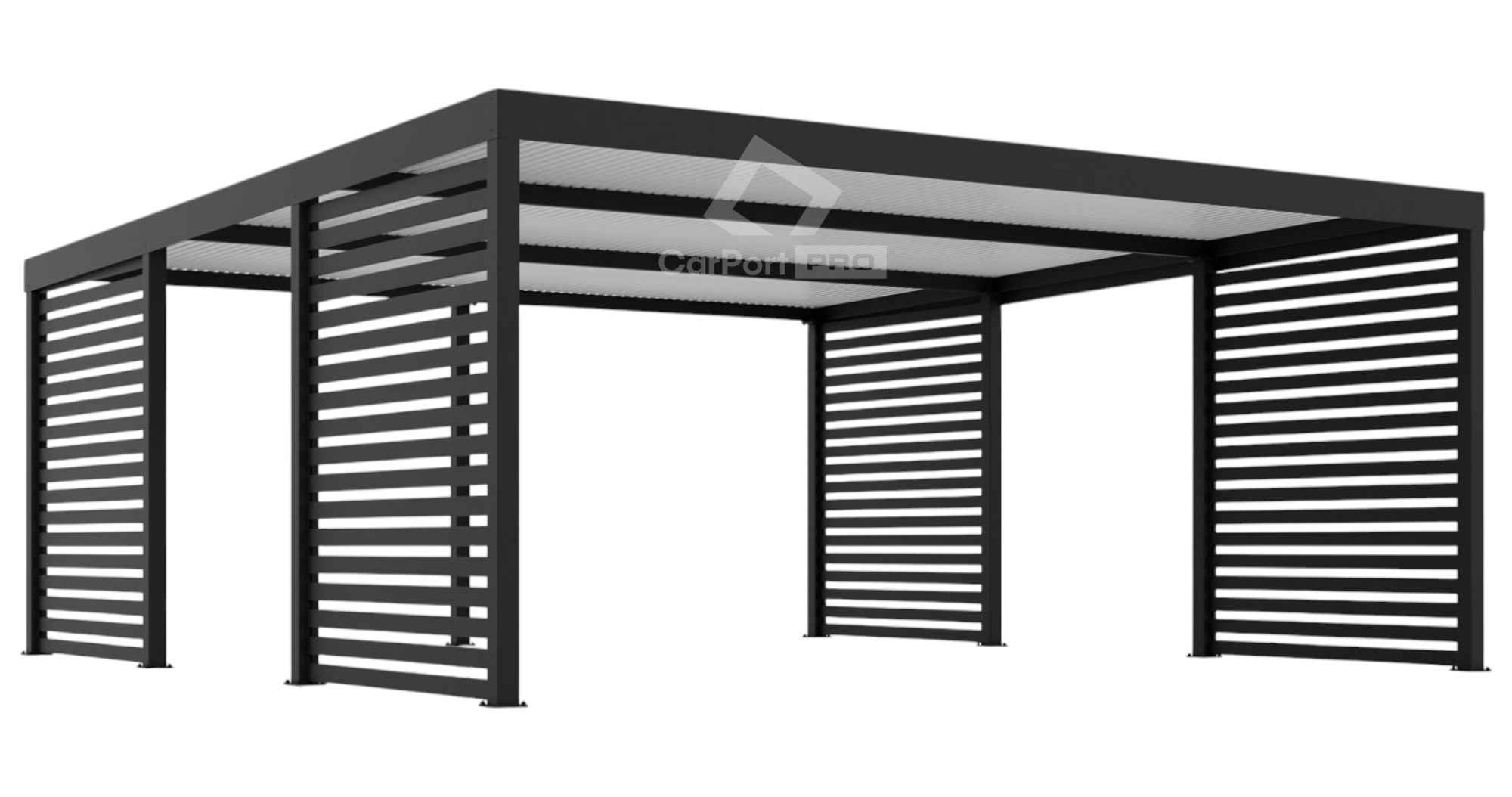 CarPort PREMIUM - wiata samochodowa 6x5,5 - antracyt - zabudowa  CP111 Busko-Zdrój - zdjęcie 1