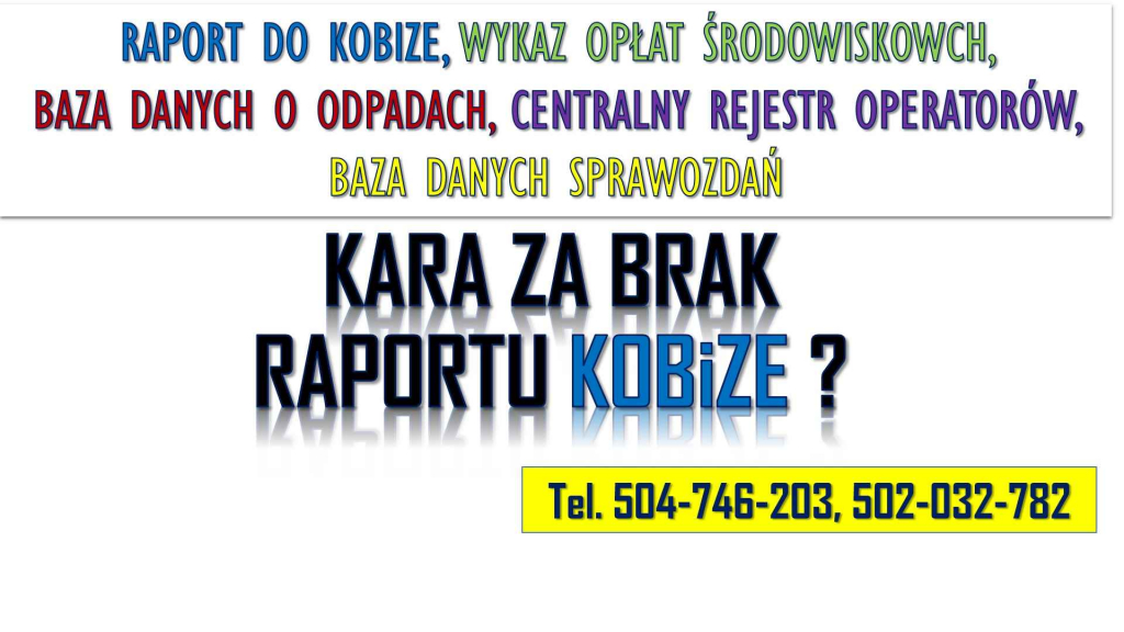Raport KOBiZE, tel 502-032-782.  Jaka jest kara nie złożenie raportu ? Psie Pole - zdjęcie 1