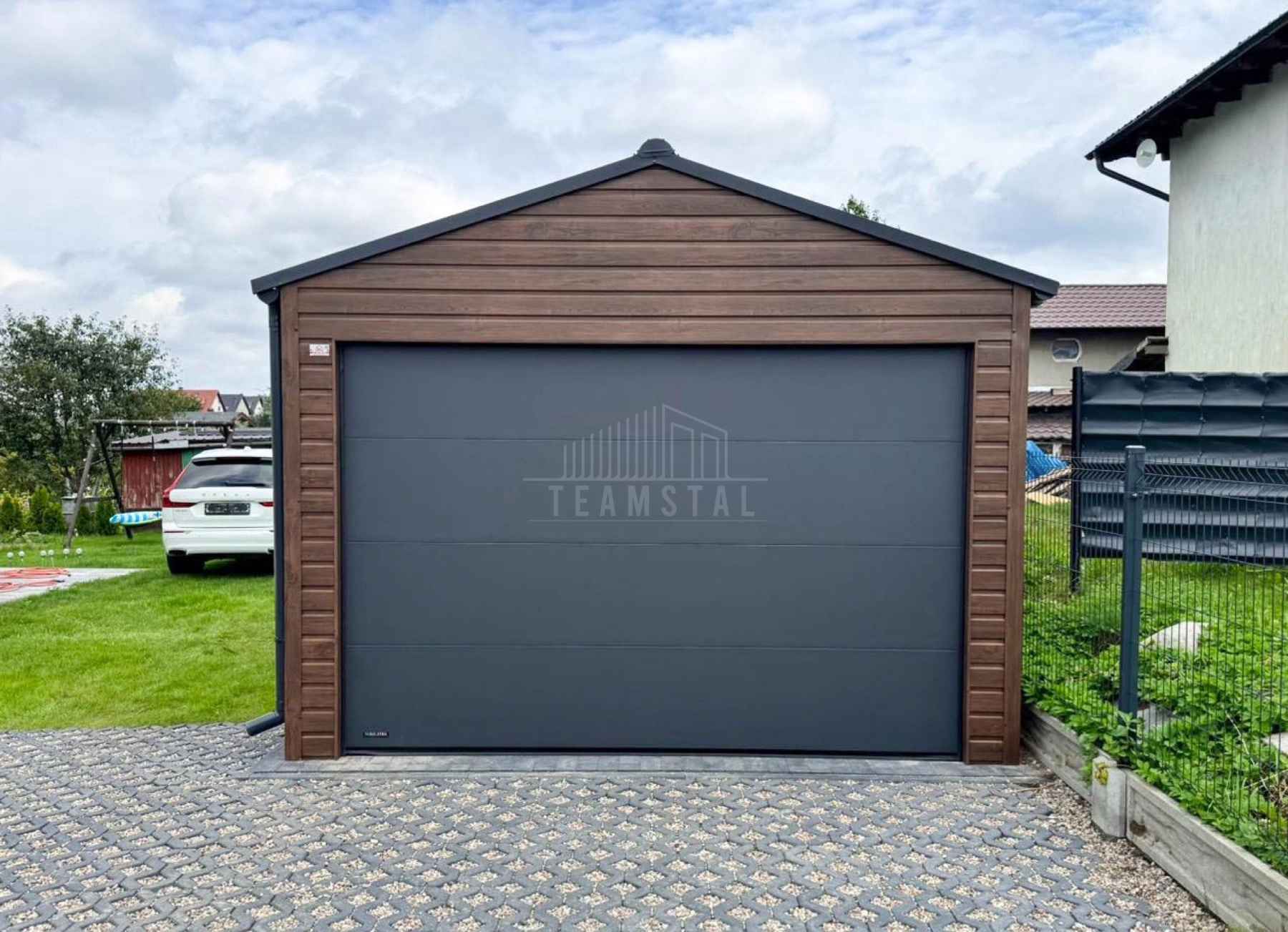 Garaż blaszany 3,7x6 brama drzwi okno rynna dach blachodachówka TS1176 Świnoujście - zdjęcie 4