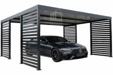 CarPort PREMIUM - wiata samochodowa 5,8x5, dodatkowa zabudowa ID1174