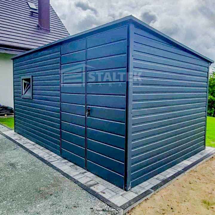 Schowek Domek Ogrodowy 4x2,5m Brama Drzwi Okno  Dach ST151 Stare Miasto - zdjęcie 4