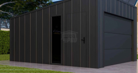 Garaż blaszany 4x6 brama okno drzwi dach blacha na rąbek GP638 Włocławek - zdjęcie 6