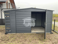 Domek Ogrodowy 4x3 + wiata - antracyt Brama dwuskrzydłowa  GP238 Mysłowice - zdjęcie 6