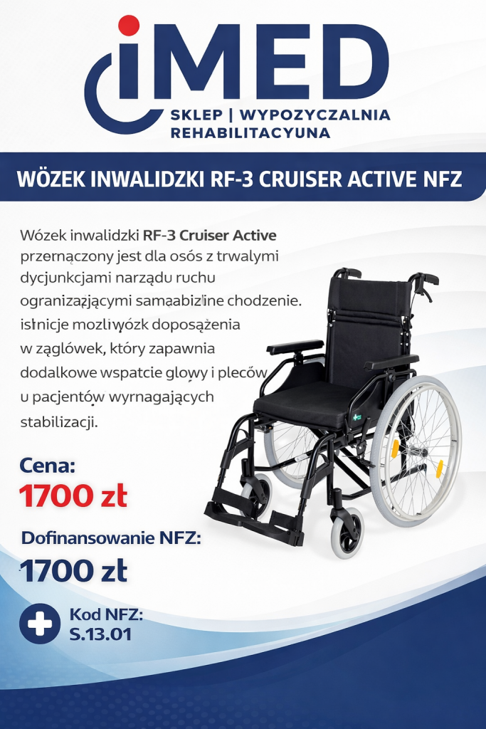 WÓZEK INWALIDZKI RF-3 CRUISER ACTIVE NFZ Bemowo - zdjęcie 1