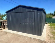 Garaż blaszany 5x6 m - brama uchylna - drzwi - rynny - dach TS1310 Cieszyn - zdjęcie 2