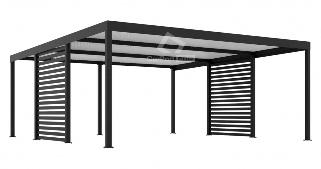 CarPort PREMIUM - wiata samochodowa 6x5 - antracyt - zabudowa  CP108 Szczecinek - zdjęcie 1