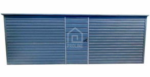 Schowek Domek Ogrodowy 6x3m Drzwi - Antracyt - dach spad w tył PLG159