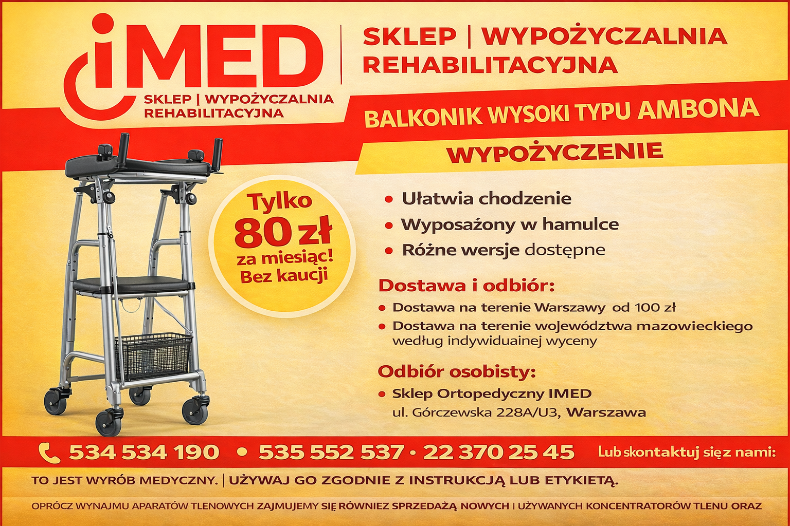 Balkonik wysoki typu ambona wynajem Warszawa Bemowo - zdjęcie 1