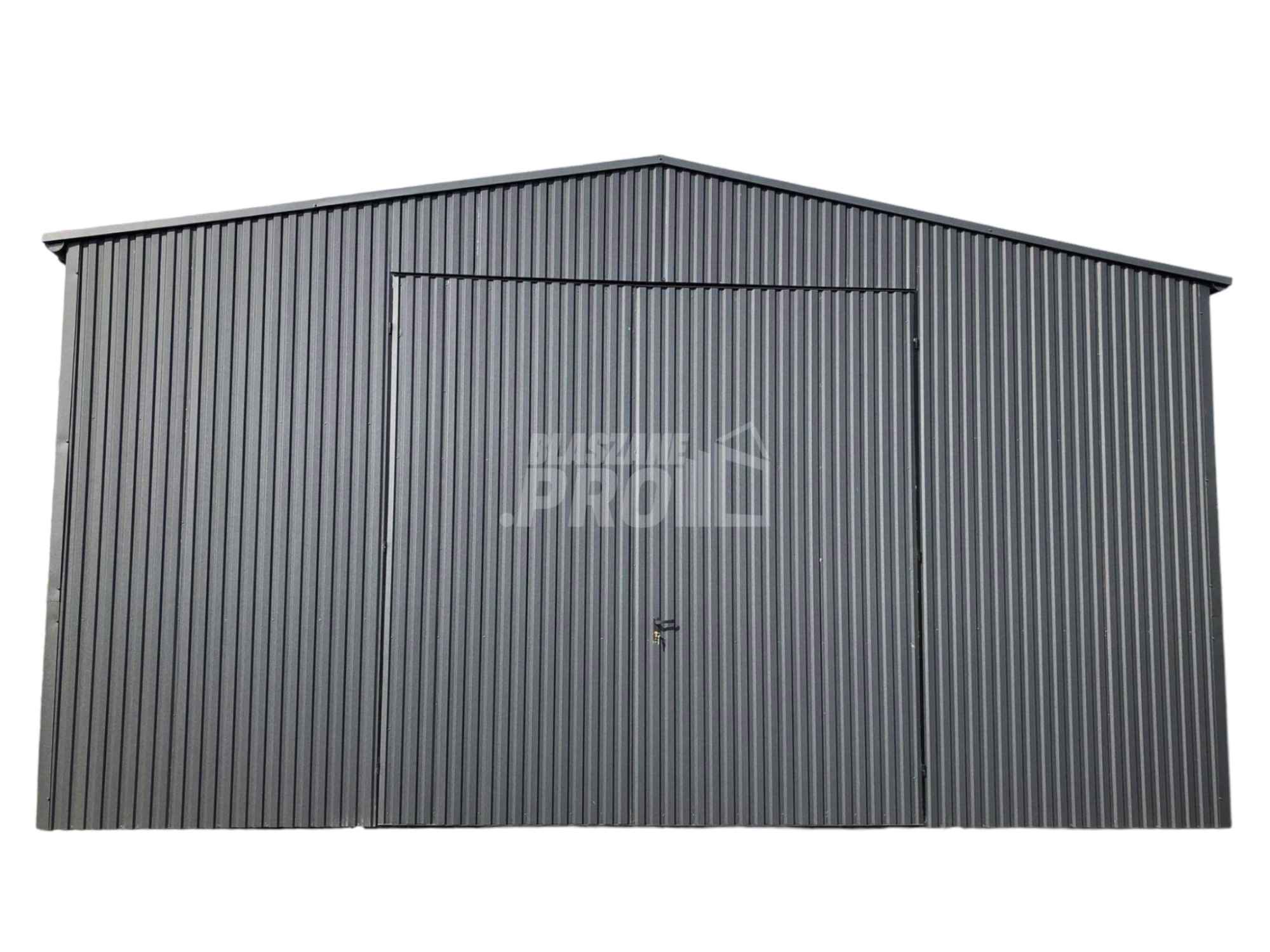 Hala Garaż blaszany 6x7 Brama dwuskrzydłowa antracyt dwuspad GP194 Włocławek - zdjęcie 1