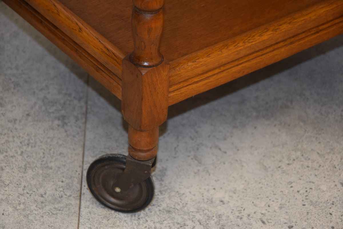 barek - stolik dębowy na kółkach - super stan Olsztyn - zdjęcie 5