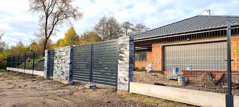 Ogrodzenia murowane-  bloczek gładki / łupany kompleksowo Aleksandrów Łódzki - zdjęcie 4