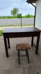 Stół kuchenny plus taboret PRL Młodocin - zdjęcie 9