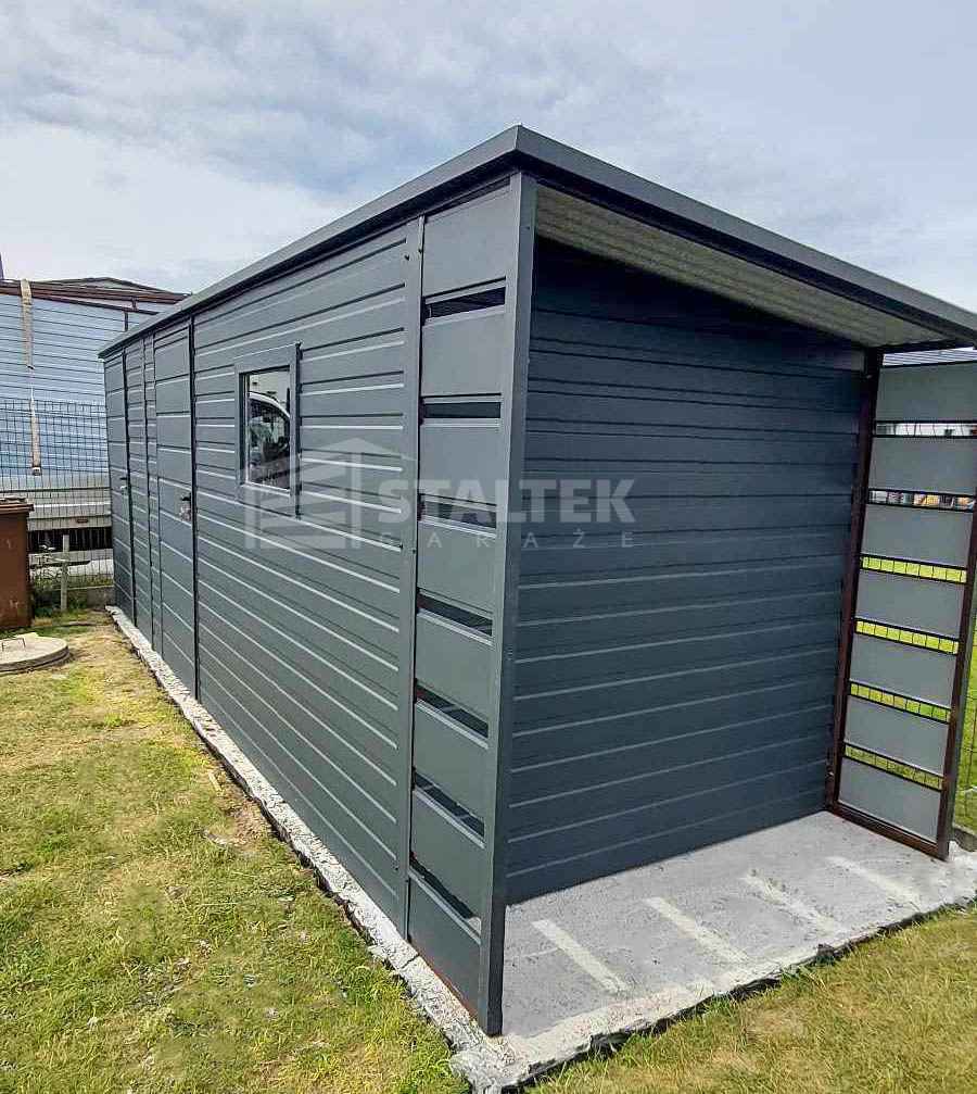 Schowek Domek Ogrodowy 5x2 + Wiata 0,5m 2x Drzwi Okno dach  ST107 Wieliczka - zdjęcie 3