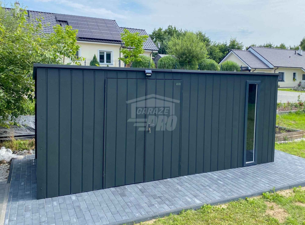 Schowek - domek ogrodowy 5x2,5m wiata 0,5m brama okno dach GP661 Szczecin - zdjęcie 7