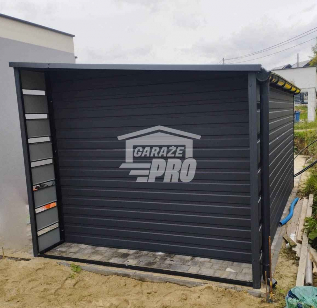 Domek ogrodowy - schowek 4x2 + wiata 0,5m drzwi Dach spad w tył GP232 Słupsk - zdjęcie 5