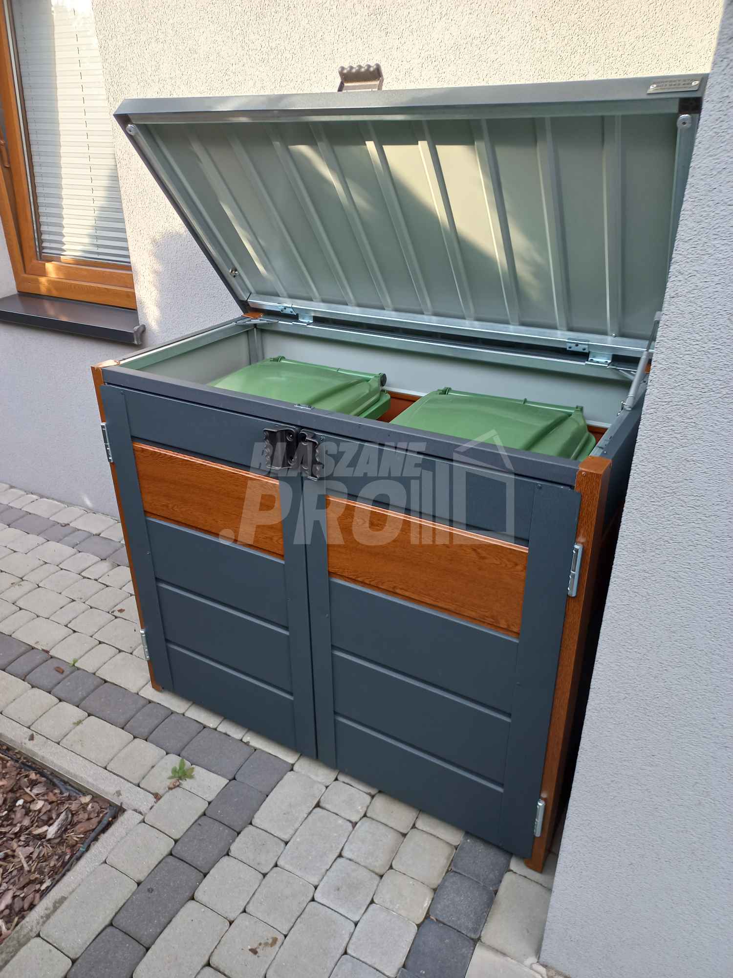 Zabudowa koszy na śmieci wiata śmietnikowa 120x65x110 cm 2x120L GP339 Gdańsk - zdjęcie 5