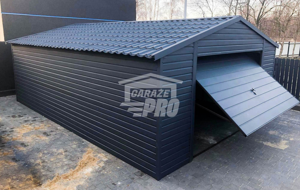 Garaż blaszany 5x7 Brama  Antracyt  Dach dwuspadowy GP103 Łódź - zdjęcie 6