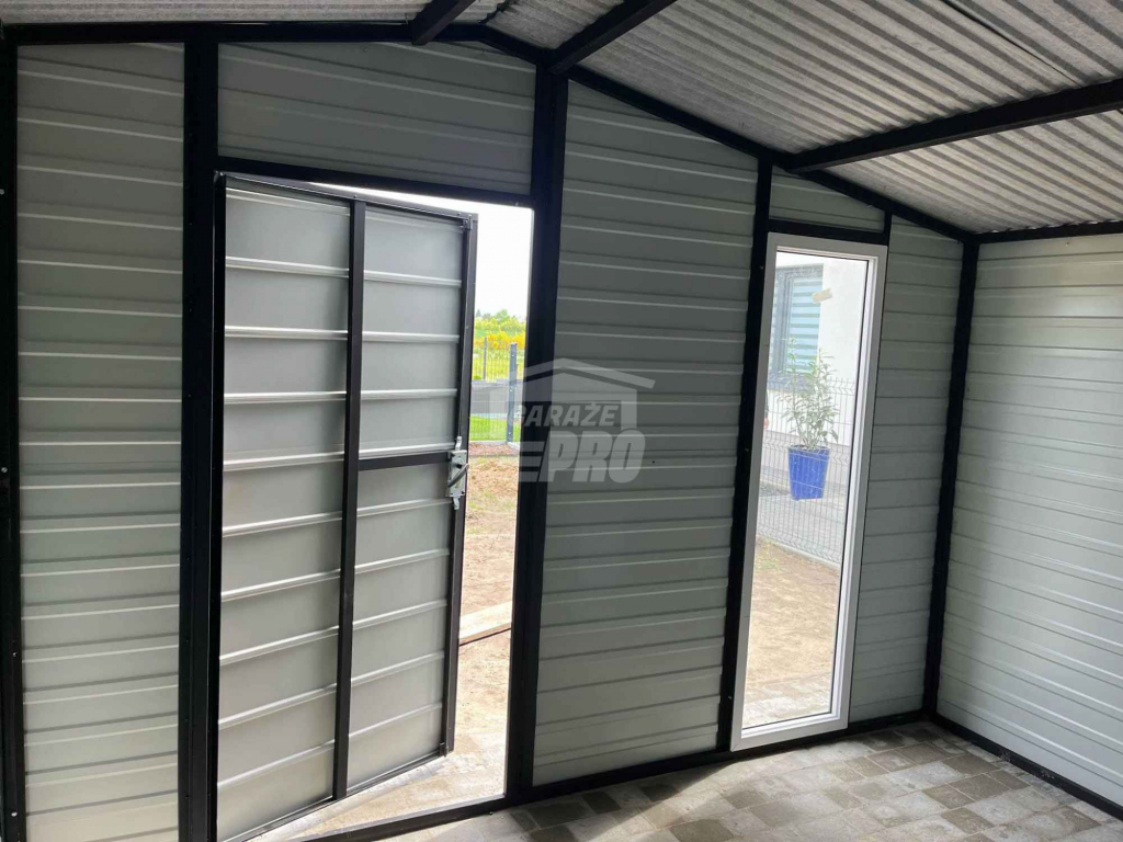 Schowek - Domek Ogrodowy 4x2,5m + Wiata 1x2,5m  Okno Drzwi rynny GP568 Jastrzębie-Zdrój - zdjęcie 4