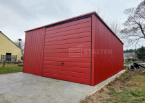 Garaż blaszany 6x6 - Brama uchylna - drzwi  dach ST114 Września - zdjęcie 3