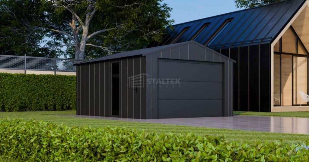 Garaż blaszany 4x6 brama okno drzwi dach blacha na rąbek ST209 Tychy - zdjęcie 5