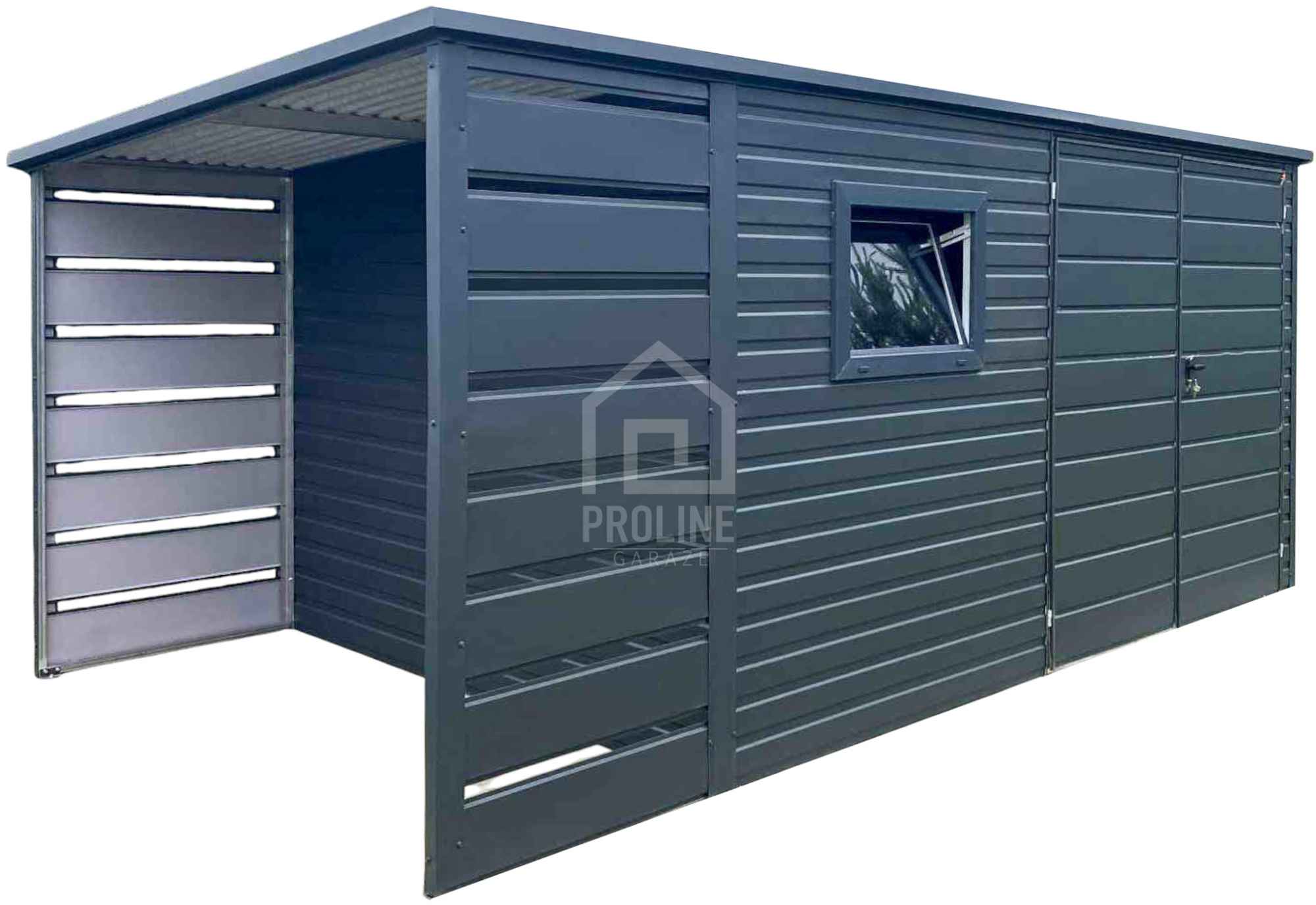 Schowek Domek Ogrodowy 4x2,5 wiata1x2,5 brama okno spad w tył PLG164 Wołomin - zdjęcie 1