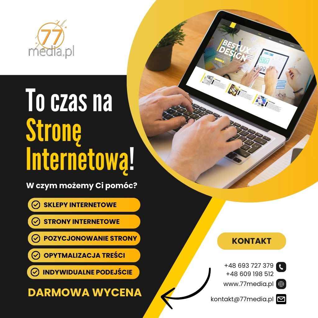 Przyciągnij więcej Klientów - Stwórz stronę internetową z 77media.pl Fabryczna - zdjęcie 1