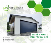 Garaż ocieplany 6x6 z płyty warstwowej PIR – solidność na lata!