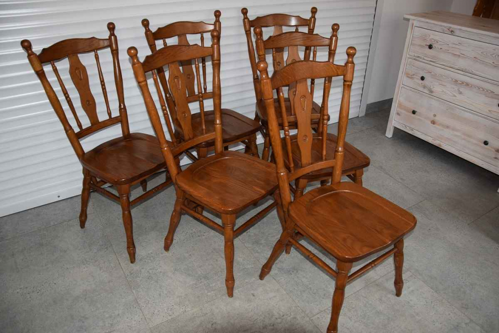 krzesła dębowe 6 sztuk - jak nowe Olsztyn - zdjęcie 2