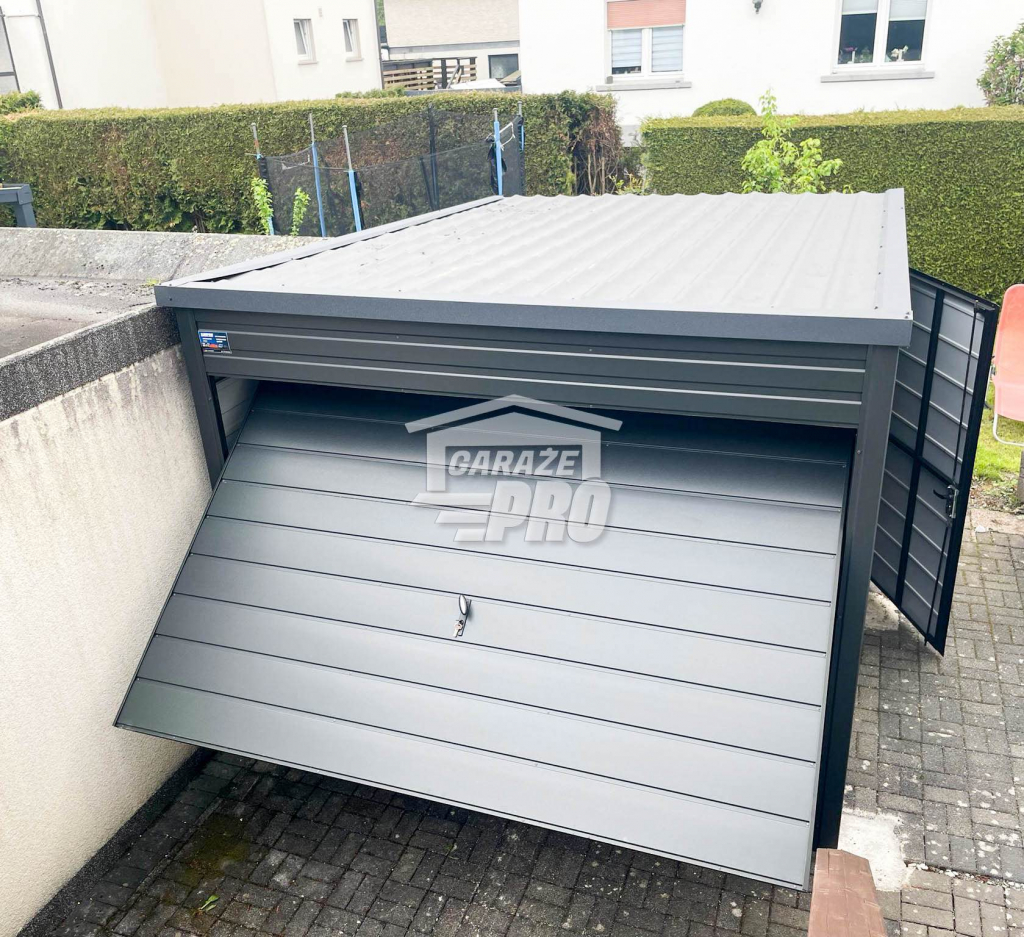 Garaż blaszany 3x4m  Brama uchylna  Dach spad w tył GP100 Iława - zdjęcie 4