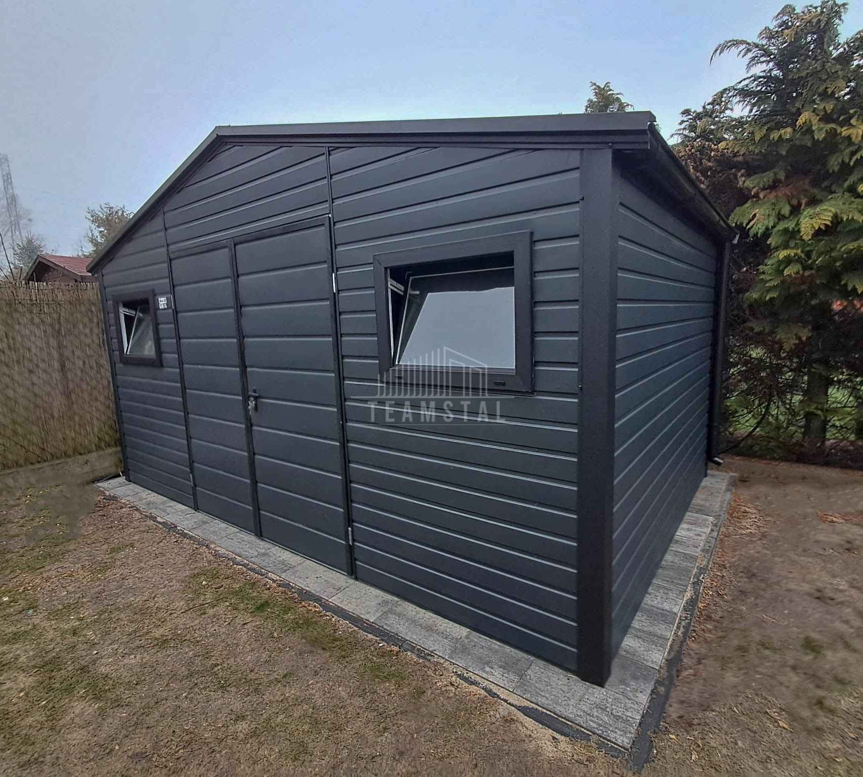 Schowek domek ogrodowy 4,5x3m Brama dwuskrzydłowa 2x okno dach TS1058 Nowogard - zdjęcie 2