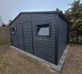 Schowek domek ogrodowy 4,5x3m Brama dwuskrzydłowa 2x okno dach TS1058 Nowogard - zdjęcie 2